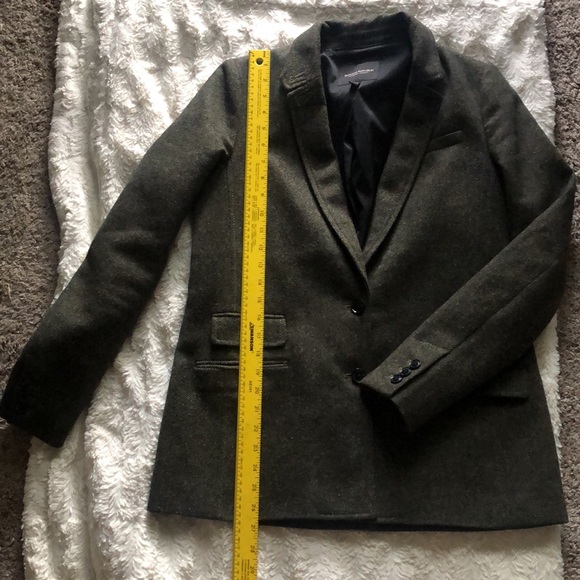 Banana Republic Jacket olive green 2 button blazer, wool. SZ 6 - Picture 14 of 15